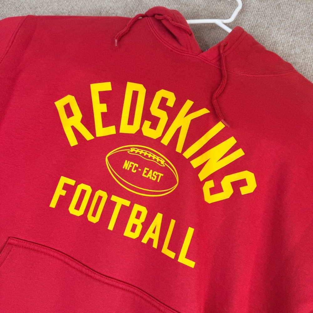 VTG Reebok‎ Washington Redskins NFL Football Hoodie Red/Yellow Mens XL NFC East